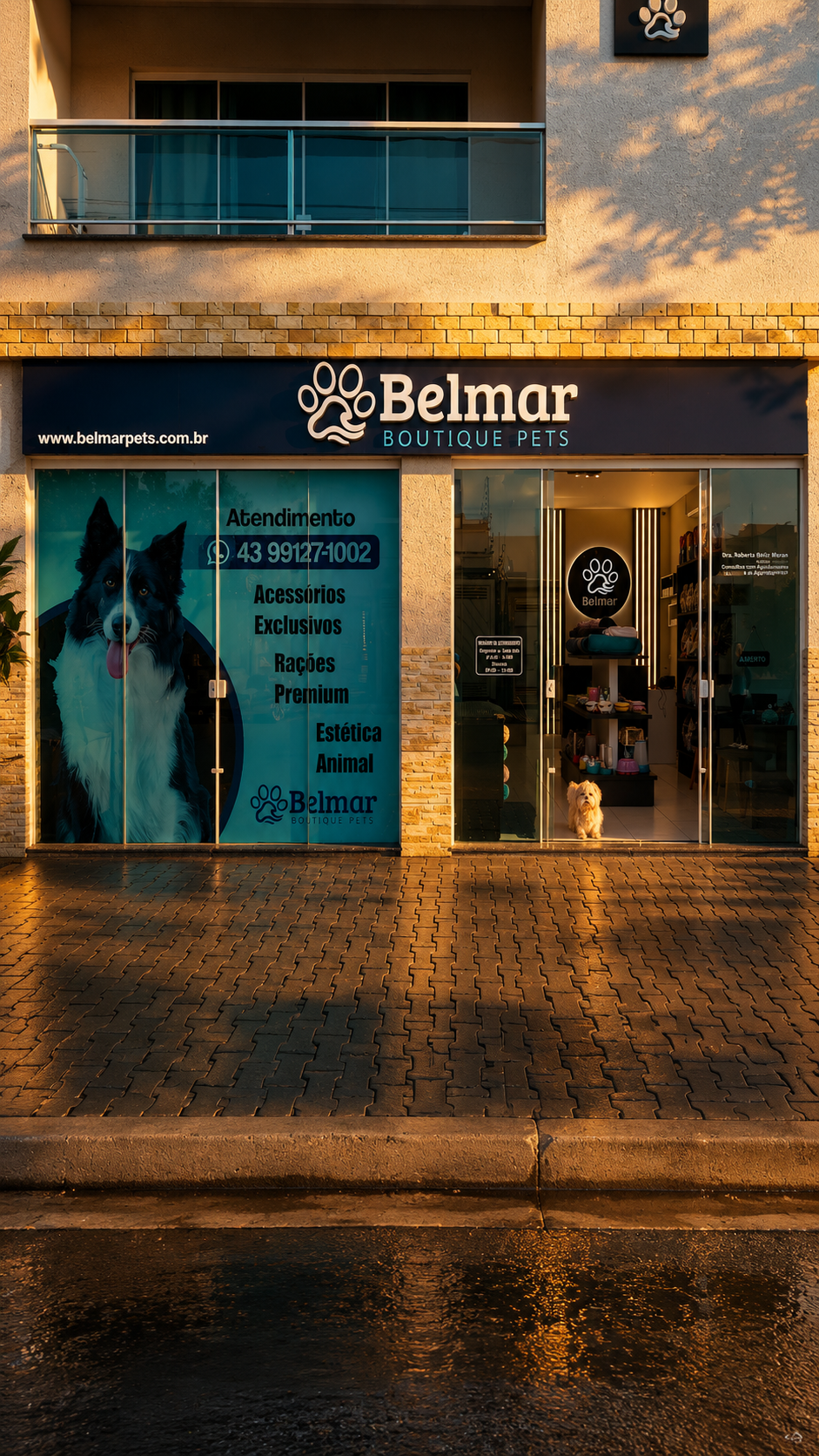 Fachada da Belmar Boutique Pets na Rua Portugal, 60, Ivaiporã, PR
